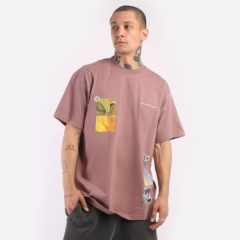 мужская коричневая футболка Carhartt WIP S/S Greenhouse T-Shirt I031714-lupinus - цена, описание, фото 1